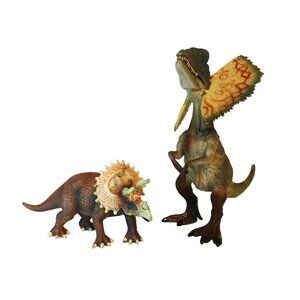 Adventure Force Dilophosaurus and Triceratops Realistic Plastic 8" 2020 Dinosaur